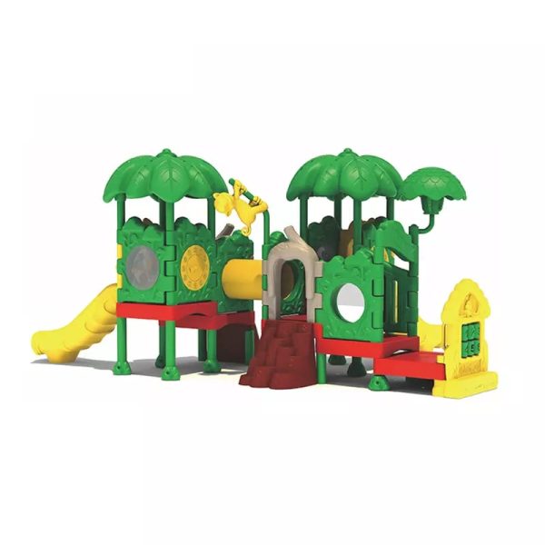 Roof Tower Multi-Slides Outdoor Playground for Kids Center KID-16301